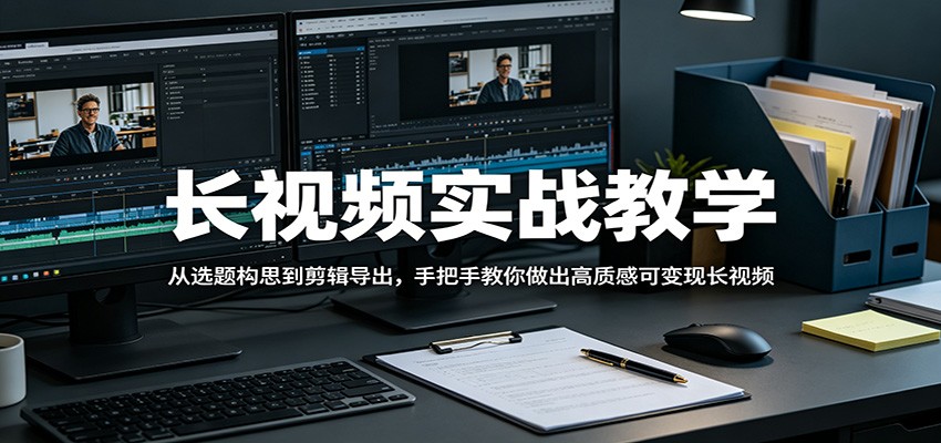 长视频实战教学，从选题构思到剪辑导出，手把手教你做出高质感可变现长视频 - 臻优资源网