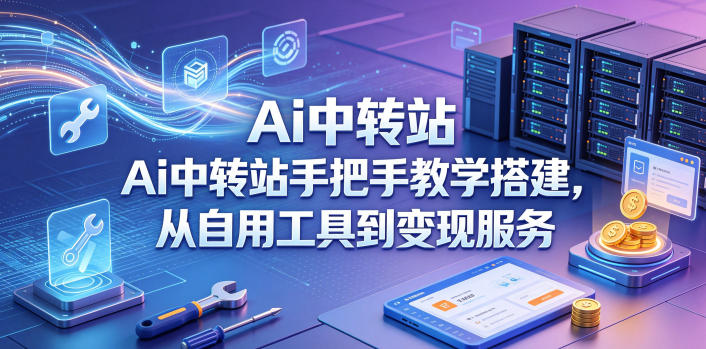 Ai中转站手把手教学搭建，从自用工具到变现服务 - 臻优资源网