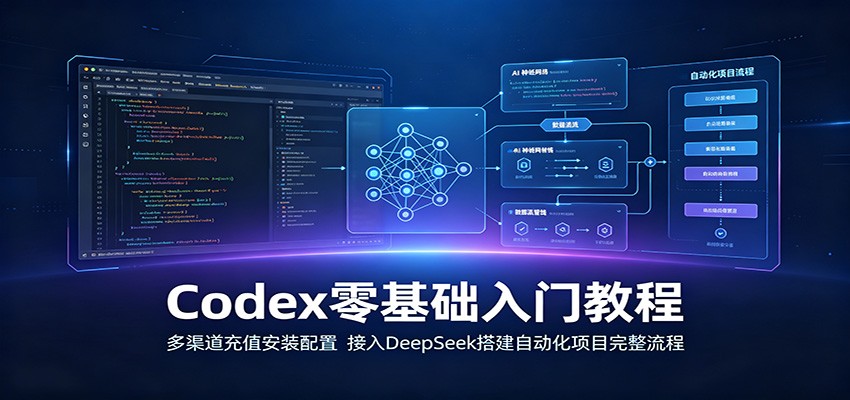 Codex零基础入门教程：多渠道充值安装配置，接入DeepSeek搭建自动化项目完整流程 - 臻优资源网