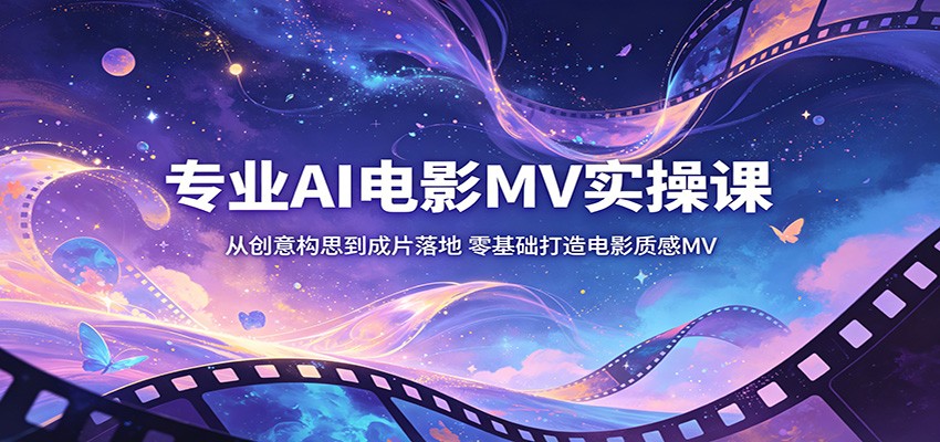 专业AI电影MV实操课：从创意构思到成片落地，零基础打造电影质感MV - 臻优资源网