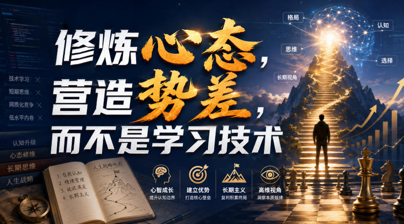 付费文章：修炼心态，营造势差，而不是学习技术 - 臻优资源网