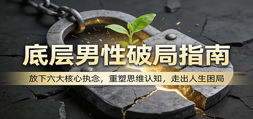 底层男性破局指南：放下六大核心执念，重塑思维认知，走出人生困局 - 臻优资源网