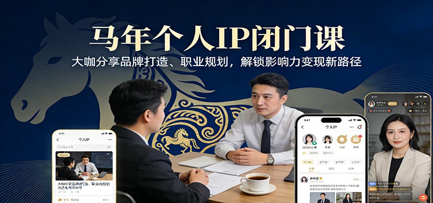 马年个人IP闭门课，大咖分享品牌打造、职业规划，解锁影响力变现新路径 - 臻优资源网