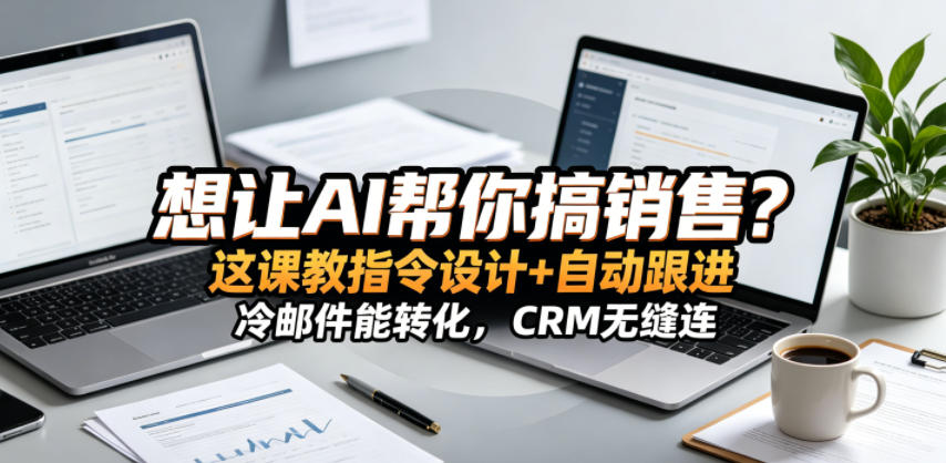 想让AI帮你搞销售？这课教指令设计+自动跟进，冷邮件能转化，CRM无缝连！【原创双语字幕】 - 臻优资源网