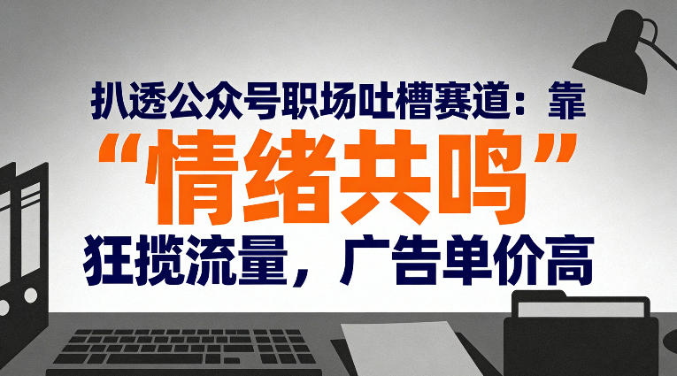 扒透公众号职场吐槽赛道：靠“情绪共鸣”狂揽流量，广告单价高 - 臻优资源网
