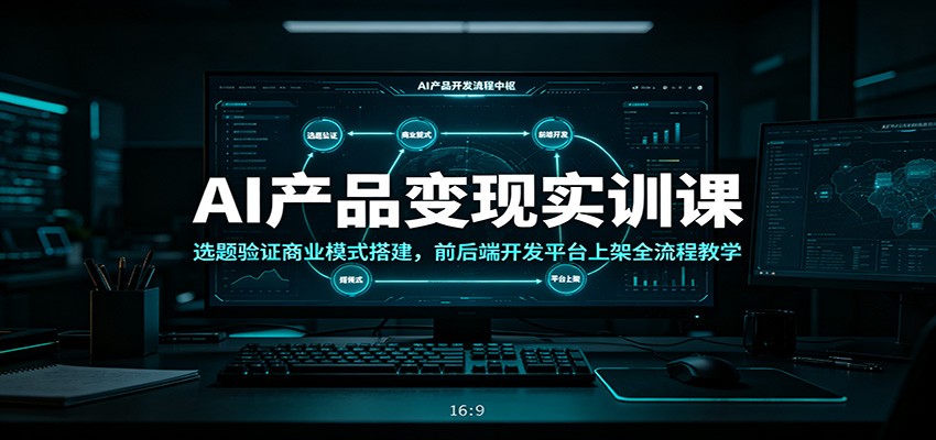 AI产品变现实训课:选题验证商业模式搭建,前后端开发平台上架全流程教学 - 臻优资源网
