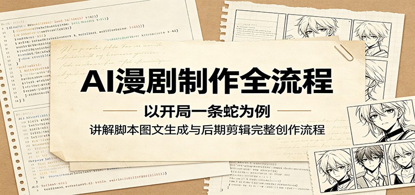 AI漫剧制作全流程：以开局一条蛇为例，讲解脚本图文生成与后期剪辑完整创作流程 - 臻优资源网