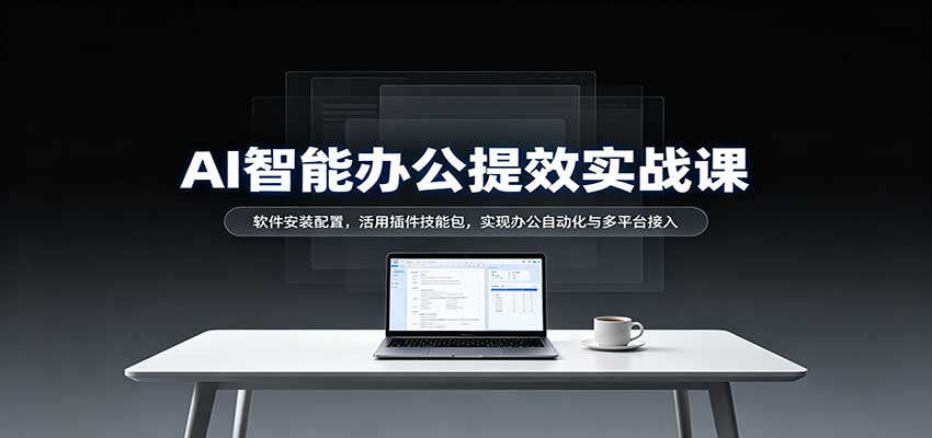 AI智能办公提效实战课：软件安装配置，活用插件技能包，实现办公自动化与多平台接入 - 臻优资源网