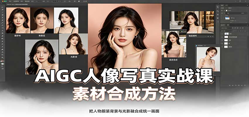 AIGC人像写真实战课：软件平台部署筹备，素材合成方法，多题材写真案例 - 臻优资源网