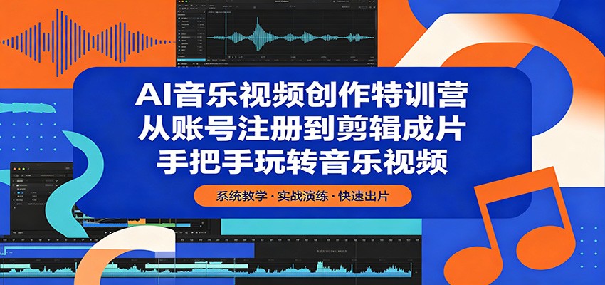 AI音乐视频创作特训营:从账号注册到剪辑成片,手把手玩转音乐视频 - 臻优资源网