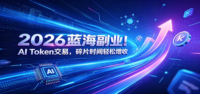 2026蓝海副业！AI Token交易，碎片时间轻松增收 - 臻优资源网