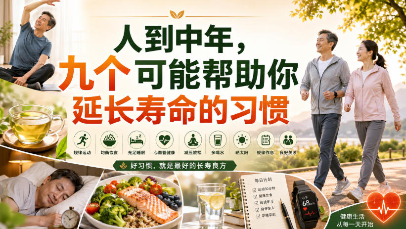 付费文章：人到中年，九个可能帮助你延长寿命的习惯 - 臻优资源网