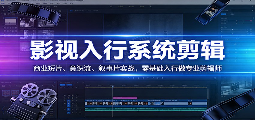 影视系统剪辑，商业短片、意识流、叙事片实战，零基础入行做专业剪辑师 - 臻优资源网