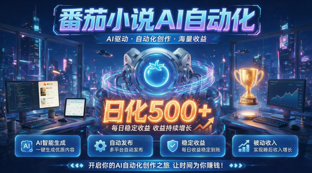 小白可做番茄AI，居家轻创业，每日稳赚500➕，普通人低门槛轻松线上增收【揭秘】 - 臻优资源网