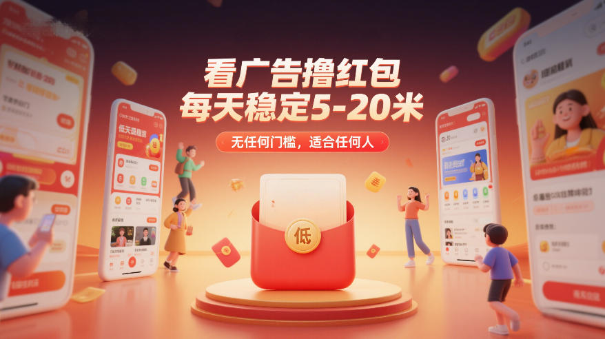 看广告撸红包，每天稳定5-20米，无任何门槛，适合任何人 - 臻优资源网