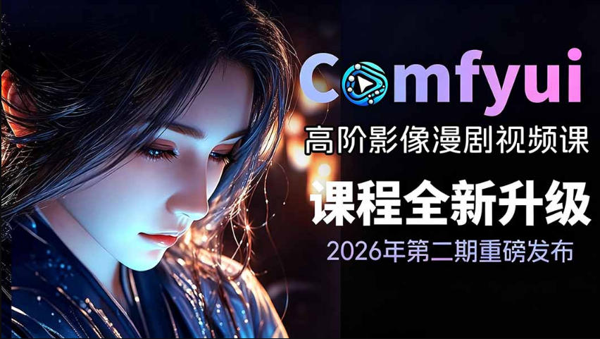 2026新版ComfyUI漫剧动画全流程实战课，0基础入门到进阶全流程动态漫，轻松实现流量变现 - 臻优资源网