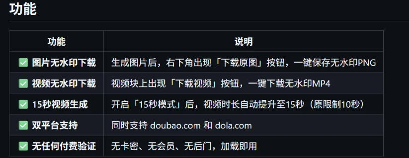 图片[3] - 豆包生成15秒视频——浏览器插件，开源免费，纯净无验证，无需任何激活码 - 臻优资源网