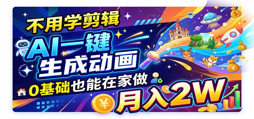 AI动画彻底爆了！一单500~800，全程派单，小白也能月入2W+ - 臻优资源网