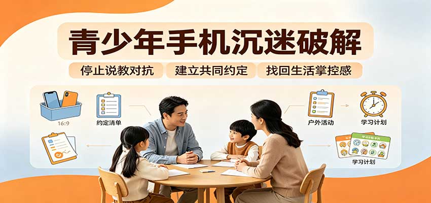 青少年手机沉迷破解：跳出管控说教思维，六步法引导孩子夺回注意力掌控权 - 臻优资源网