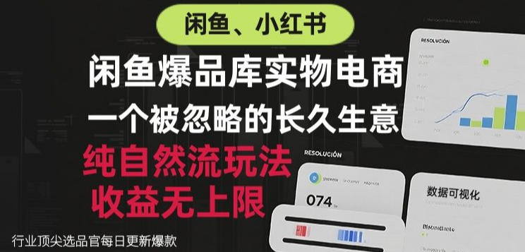 闲鱼小红书实物电商，纯自然流玩法，一个被忽略的长久生意，收益无上限【揭秘】 - 臻优资源网