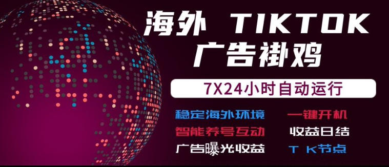 海外TikTok挂G流量变现，7X24自动运行，广告曝光收益，收益日结【揭秘】 - 臻优资源网