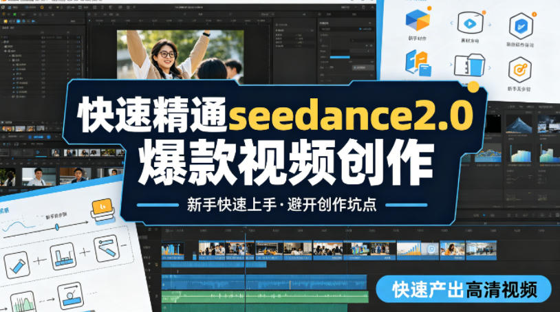 快速精通seedance2.0爆款视频创作，快速产出高清视频，避开大量创作坑点，新手也能快速上手 - 臻优资源网