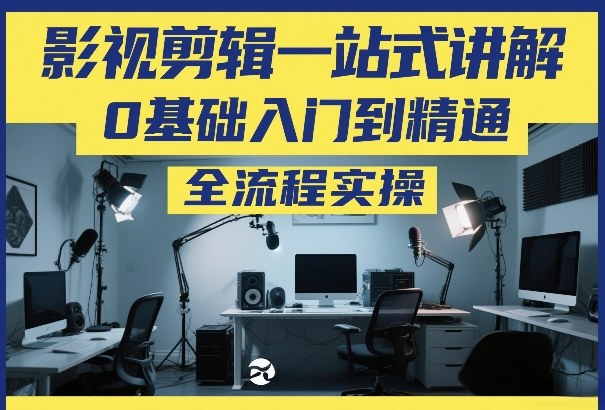 影视剪辑一站式讲解，0基础入门到精通，全流程实操 - 臻优资源网
