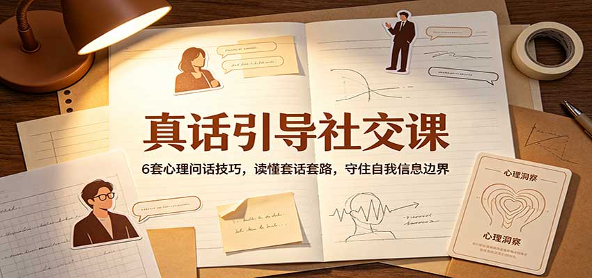 真话引导社交课：6套心理问话技巧，读懂套话套路，守住自我信息边界 - 臻优资源网