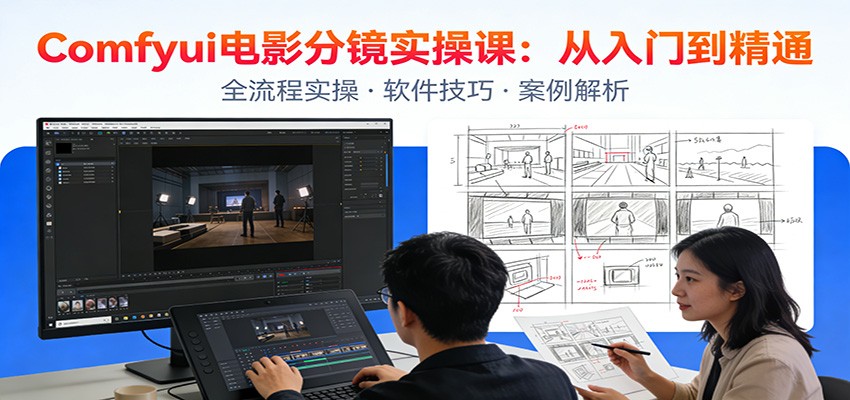 ComfyUI电影分镜实操课：分镜一致性，全流程AI视频制作，零基础也能做专业分镜 - 臻优资源网