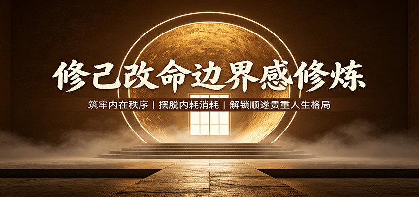 修己改命边界感修炼:筑牢内在秩序,摆脱内耗消耗,解锁顺遂贵重人生格局 - 臻优资源网