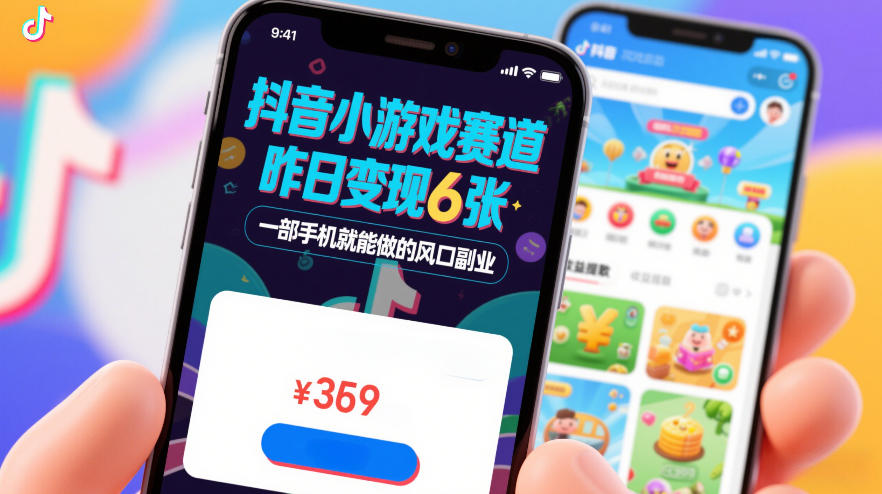 抖音小游戏赛道，昨日变现600+，零基础一部手机就能做的风口副业【揭秘】 - 臻优资源网