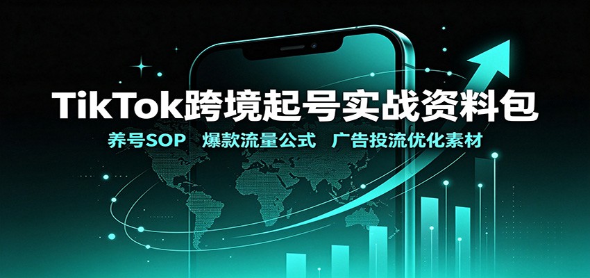 TikTok跨境起号实战资料包：养号SOP，爆款流量公式，广告投流优化素材 - 臻优资源网