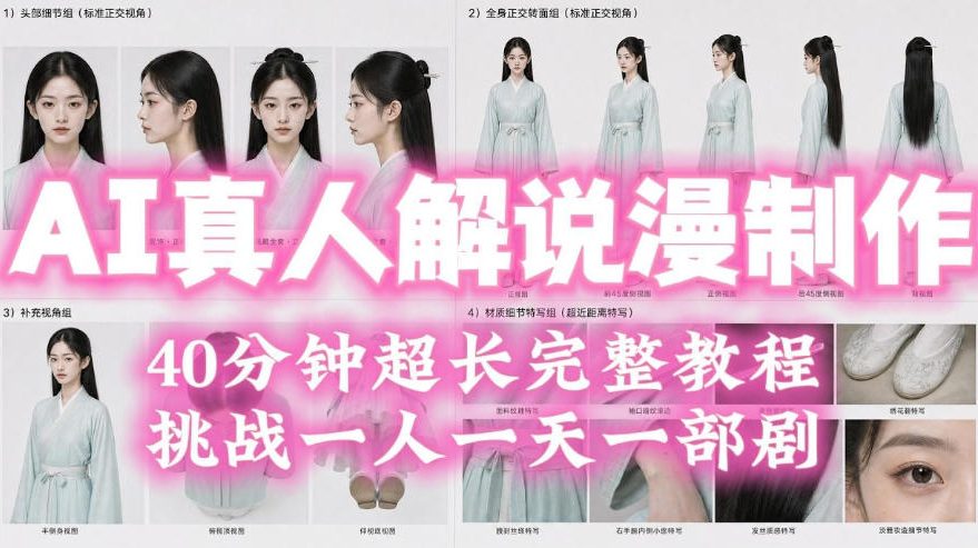 2026年AI真人解说漫剧自动批量化制作教程，40分钟超长完整，自动批量化制作，挑战一人一天一部剧！ - 臻优资源网