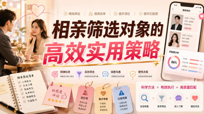 付费文章：相亲筛选对象的高效实用策略 - 臻优资源网