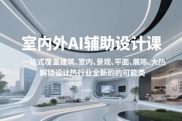 室内外AI设计课，一站式覆盖建筑、室内、景观、平面、展陈五大热门品类，解锁设计行业的全新可能 - 臻优资源网