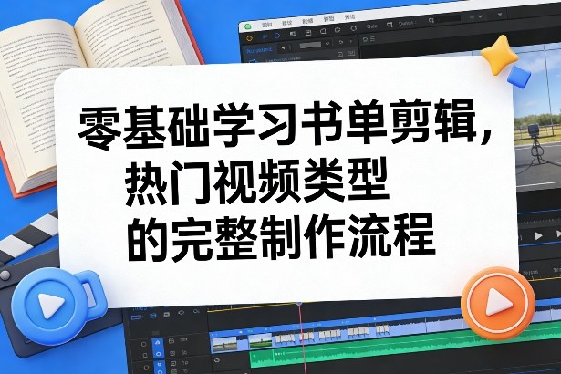 零基础学习书单剪辑，热门视频类型的完整制作流程（更新2026） - 臻优资源网