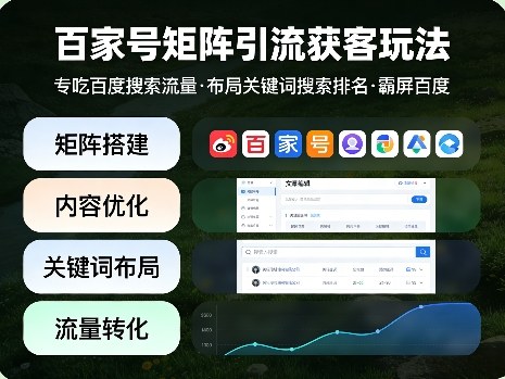 百家号矩阵引流获客玩法，专吃百度搜索流量，布局关键词搜索排名，霸屏百度 - 臻优资源网