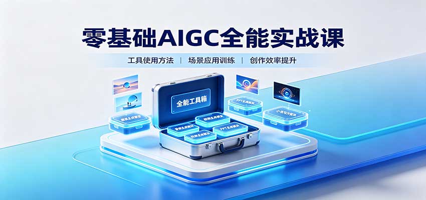 零基础AIGC全能实战课：覆盖绘画、影音、PPT、小说多场景AI创作 - 臻优资源网