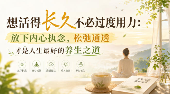 付费文章：想活得长久不必过度用力：放下内心执念，松弛通透才是人生最好的养生之道 - 臻优资源网