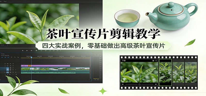 茶叶宣传片剪辑教学：四大实战案例，零基础做出高级茶叶宣传片 - 臻优资源网