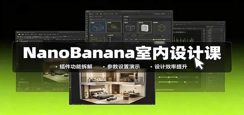NanoBanana室内设计课：无限画布配置，插件实操，生图改图视频制作 - 臻优资源网