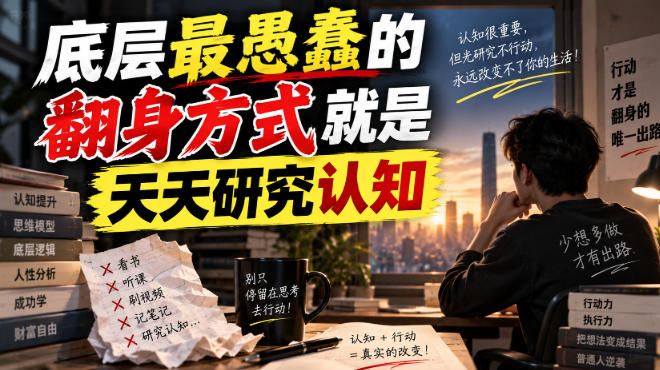 付费文章：底层最愚蠢的翻身方式就是天天研究认知 - 臻优资源网