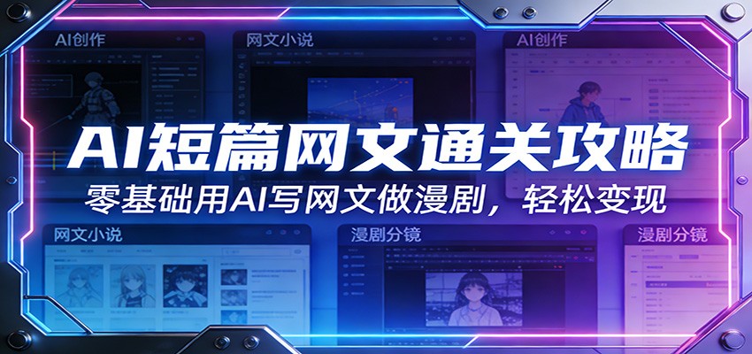 AI短篇网文通关攻略：零基础用AI写网文做漫剧，轻松变现 - 臻优资源网