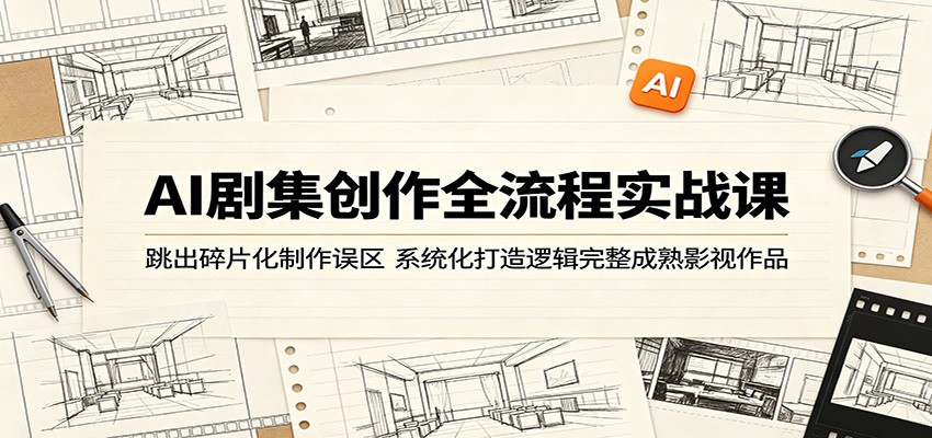 AI剧集创作全流程实战课：跳出碎片化制作误区，系统化打造逻辑完整成熟影视作品 - 臻优资源网