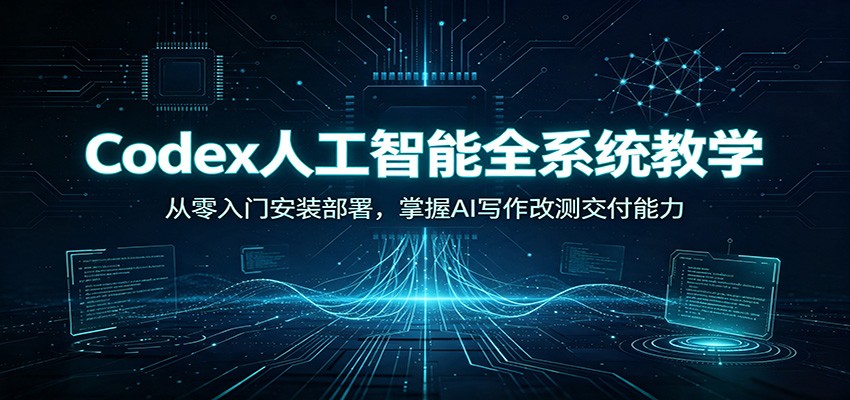 Codex人工智能全系统教学：从零入门安装部署，掌握AI写作改测交付能力 - 臻优资源网