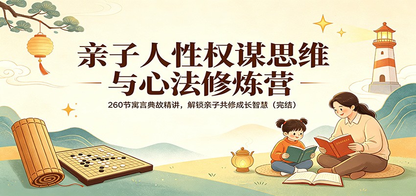 亲子人性权谋思维与心法修炼营：260节寓言典故精讲，解锁亲子共修成长智慧（完结） - 臻优资源网