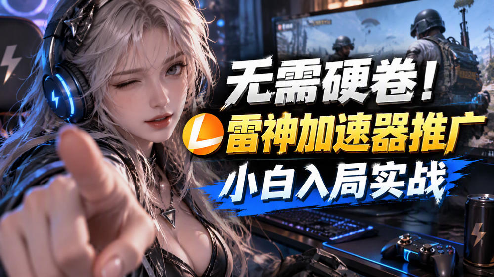 无需硬卷！雷神加速器推广，小白入局实战一天也能几十r - 臻优资源网