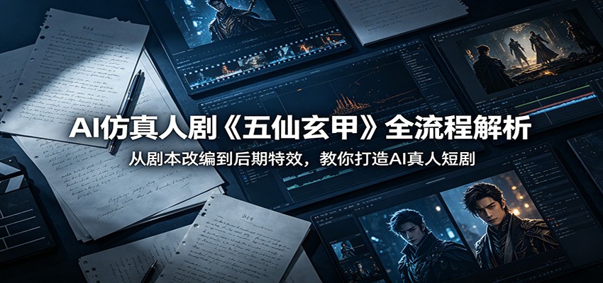 AI仿真人剧《五仙玄甲》全流程解析：从剧本改编到后期特效，教你打造AI真人短剧 - 臻优资源网
