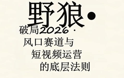 野狼团队·多平台实操运营课，覆盖AI口播、服装、好物、漫剪等热门玩法（更新4月） - 臻优资源网