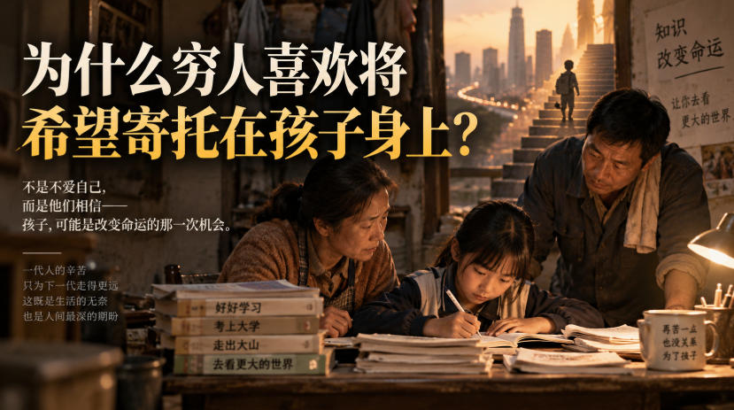 某社群精品文章：为什么穷人喜欢将希望寄托在孩子身上？ - 臻优资源网